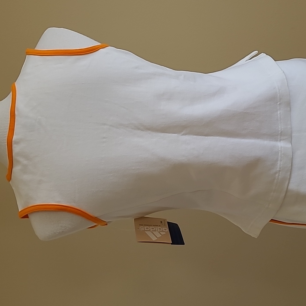 RARE Vintage Tennessee Lady Vols NEW UT ADIDAS Tennis Top White Racer Back Large - Picture 3 of 13